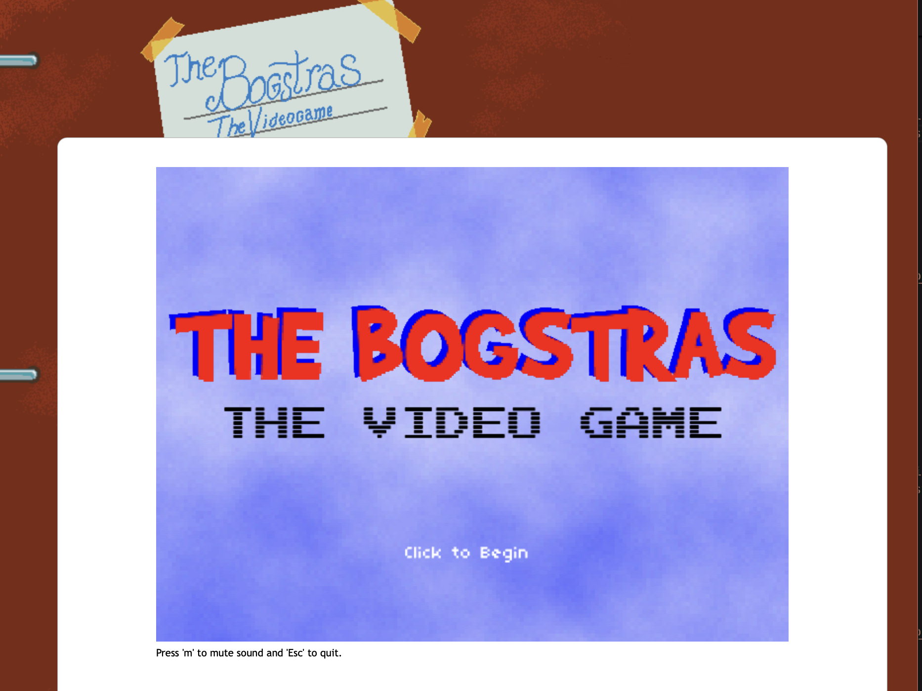 The Bogstras: The Video Game